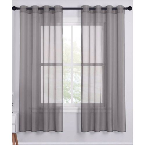 Generic Rideaux 2 pièces Gris pour Salon ou chambre - 2pcs - Prix pas cher