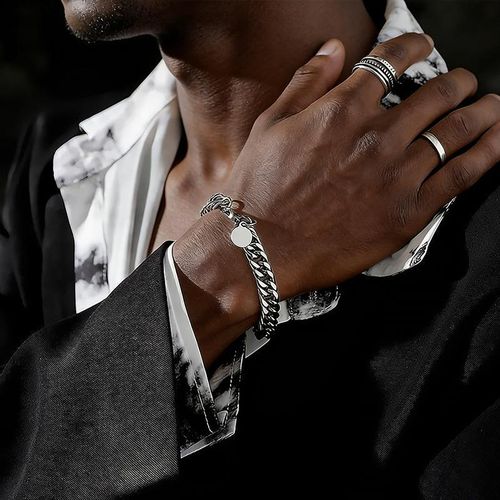 product_image_name-ARHANORY-Bracelets Homme en Acier Titane à Maillons Cubains Bracelet Femme Punk Hip Hop-2