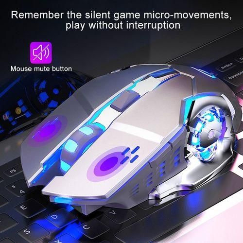 product_image_name-Generic-Souris De Jeu Sans Fil Silencieuse  2.4GHz 1600DPI 3 Modes Réglables Rechargeable-7