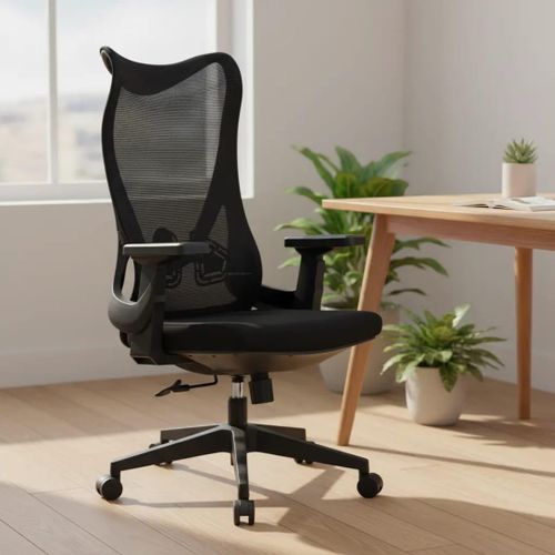 product_image_name-Generic-Chaise de bureau - 3309- ergonomique avec dossier en maille respirante, soutien lombaire intégré, accoudoirs fixes, assise rembourrée confortables-1