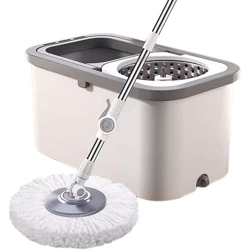 product_image_name-Generic-Balai à franges et seau avec essoreuse – Balai rotatif à 360° avec poignée réglable de 134,6 cm, serpillères en microfibre pour nettoyage du sol-3