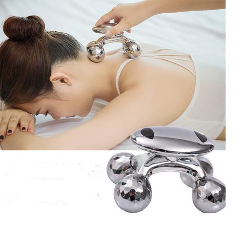 product_image_name-Generic-4D Rouleau Masseur Corps - Argenté- Acier Inoxydable-1