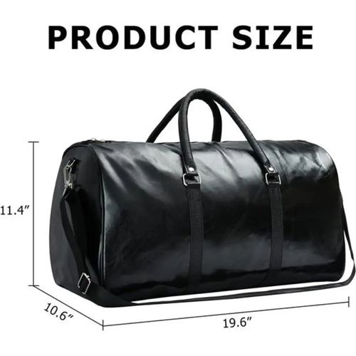 Generic Sac polochon en cuir Style Vintage pour voyage et bagage