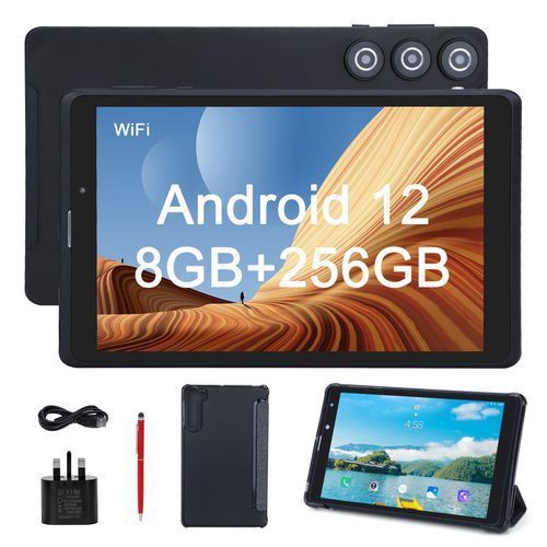 C Idea 8 Inch Android 12 256GB ROM Tablet With Case, Keyboard