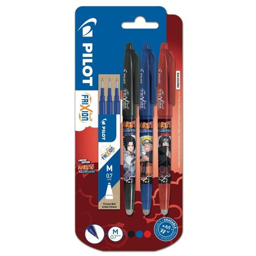 product_image_name-Pilot-Pack De 3 Stylos Effaçables Frixion Ball Naruto Avec 3 Recharges Bleu-1