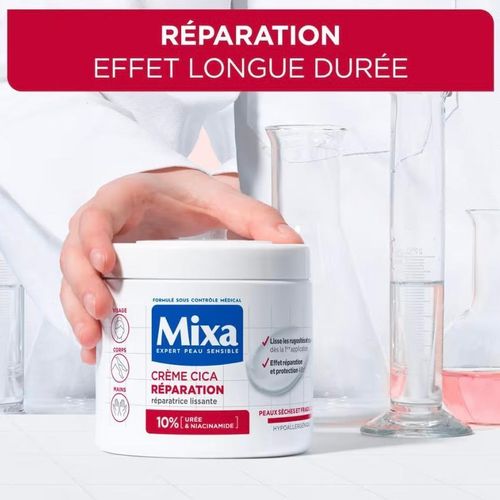 product_image_name-Mixa-Crème CICA Réparation 400 ml – 10% Urée & Niacinamide – Peaux Sèches & Fragilisées – Hypoallergénique-6