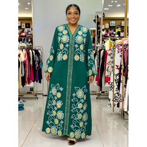 product_image_name-Fashion-Robe en strass de Dubaï verte-1