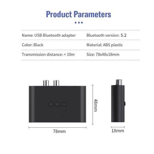 product_image_name-Generic-Récepteur Bluetooth 5.3 NFC 3,5 mm AUX RCA Adaptateur audio sans fil pour chaîne stéréo domestique-4