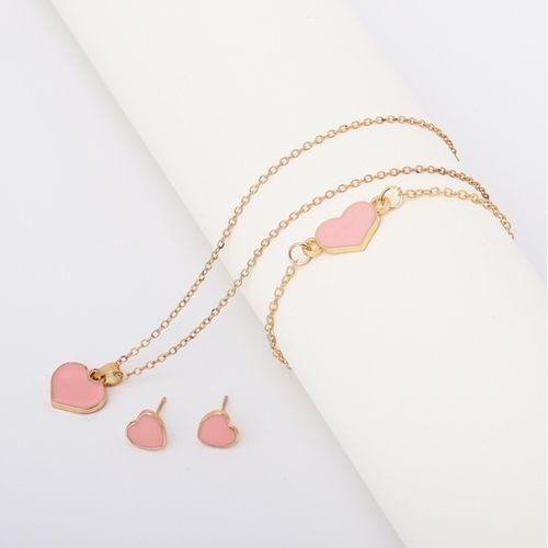 product_image_name-Fashion-4pcs Ensemble De Bijoux Collier Bracelet Boucles D'oreilles-1