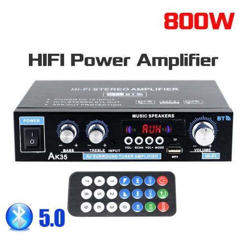 800W Bluetooth Mini Amplificateur HiFi Puissance Audio Basse AMP