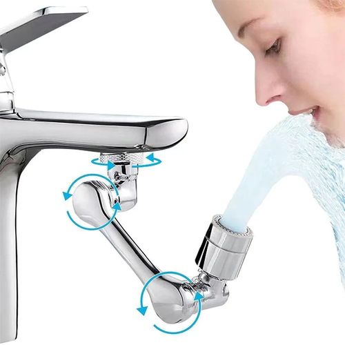 Rallonge de robinet rotative universelle, 1080 + 360 grand angle pivotant  pour évier de cuisine, aérateur