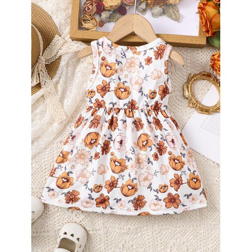 product_image_name-Catpapa-Jolie robe d'été pour bébés filles de 0 à 3 ans : robe droite sans manches avec imprimé floral fantaisiste-2