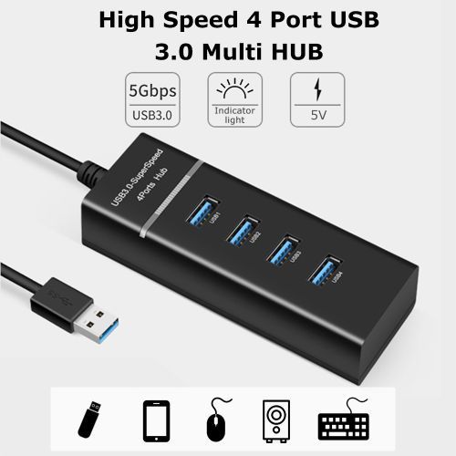 Répartiteur Multi USB 3.0 Hub 5Gbps, Haute Vitesse, 3 Ports