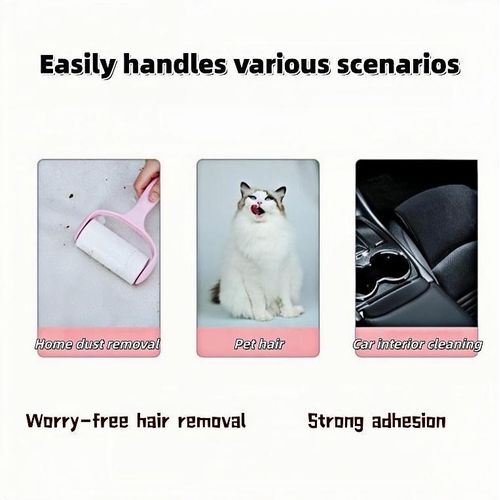 product_image_name-Generic-Rouleau Anti-Peluches Avec Bandes De Test Détachables, Rouleau Pour Poils D'animaux Avec 1 Poignée, Appareil D'épilation，4 Rouleaux De Papier - 55 Déchirures/Rouleau-5