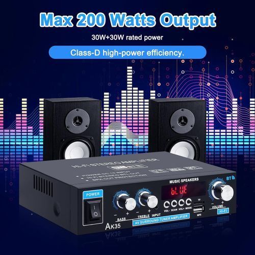 Amplificateur Bluetooth 5.0 320W Douk Audio - Mini Ampli Stéréo Avec Entrée USB Et RCA