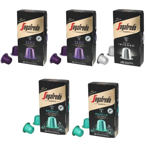 product_image_name-Segafredo Zanetti-Assortiment Capsules de café – Brasile 8 + Pérou 9 + Intenso 12 – Compatibles Nespresso – 5 x 10 Capsules-1