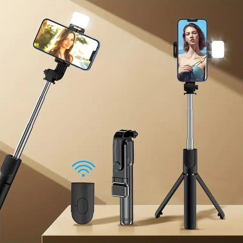 product_image_name-Generic-Trépied perche à selfie Bluetooth +Lumière de remplissage et déclencheur à distance-1