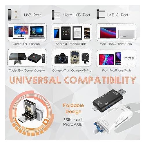 product_image_name-Generic-6-in-1 USB 2.0 Type C Card Reader -Computer Accessories -White-5