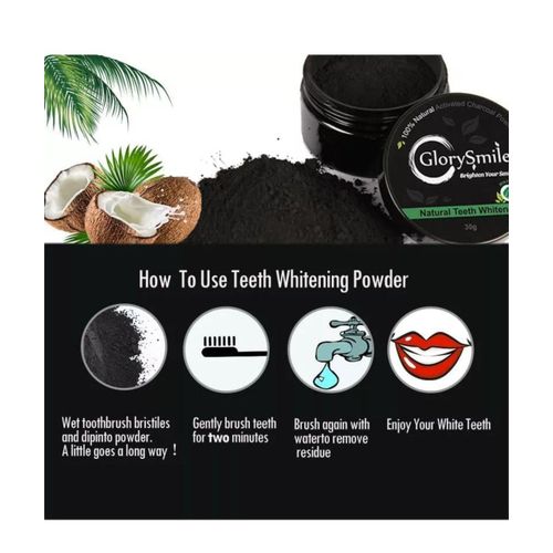 product_image_name-Generic-Poudre de charbon actif GlorySmile - Extrait charbon de bois et de noix de coco pour les dents - 30g-4