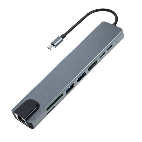 product_image_name-Generic-Adaptateur  Macbook/PC Windows  de  type C 8  in 1 Hub-1