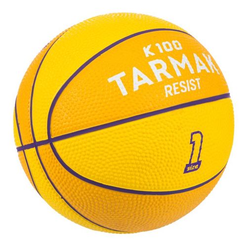 TARMAK Mini Ballon De Basketball Enfant Mini B Taille 1. Jusqu'à 4 Ans.  Jaune Violet - Prix pas cher