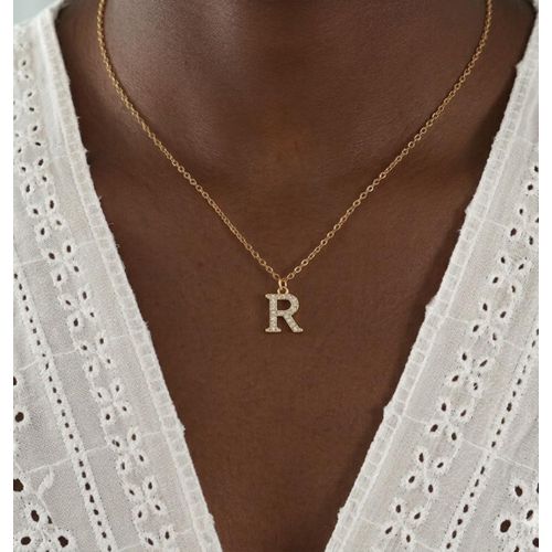 product_image_name-Generic-Sublimez votre cou avec cette chaîne en acier inoxydable plaqué Or qui ne change pas de couleur avec un pendentif avec la lettre R idéal pour les prénoms en R-1