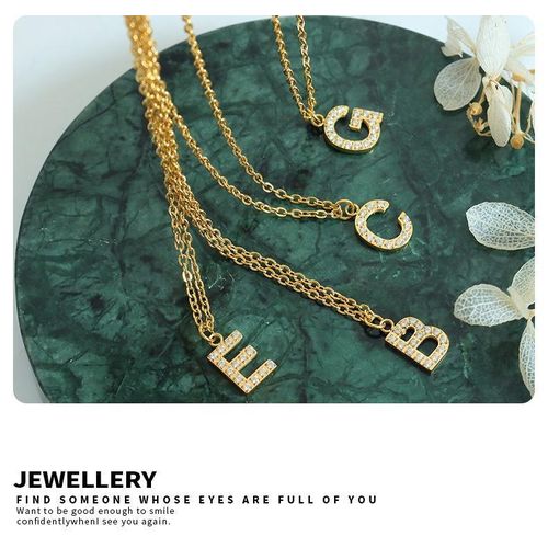 product_image_name-Generic-Sublimez votre cou avec cette chaîne en acier inoxydable plaqué Or qui ne change pas de couleur avec un pendentif avec la lettre R idéal pour les prénoms en R-4