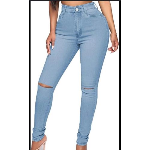 Generic Jean slim pour femme couleur bleue ciel Prix pas cher Jumia SN
