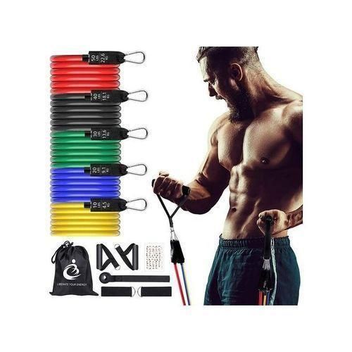 product_image_name-Generic-Set de 11 Pieces Bandes de Résistance de Gym, Exercice, Yoga, Pilâtes, Kinésithérapie, Rééducation-3