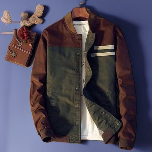 Fashion Homme Vestes Manteaux Denim Leger Slim Casual Bomber Brown Prix pas cher Jumia SN