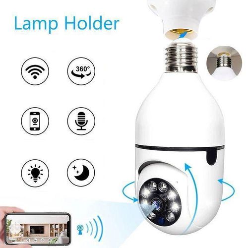 product_image_name-Generic-Caméra de Surveillance WiFi 360° Type Ampoule E27 - Full HD - Vision Nocturne & Audio Bidirectionnel-1