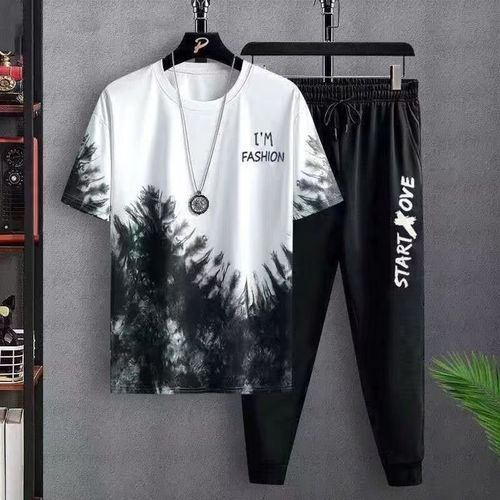 Fashion Mode homme Short Sleeve pantalons ensemble 2 en 1 noir Blanc Prix pas cher Jumia SN