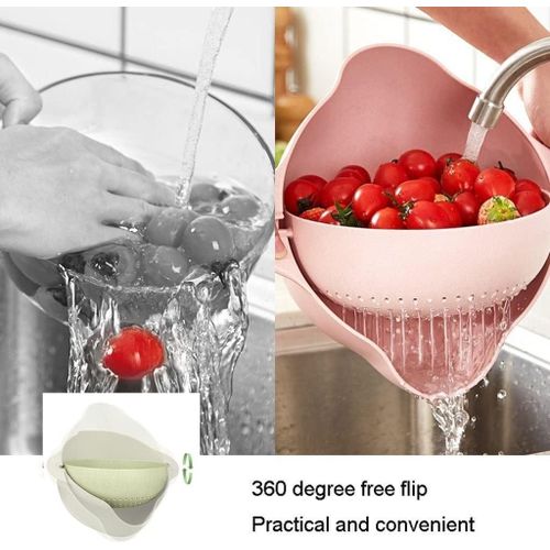 product_image_name-Generic-Égouttoir à fruits pour panier de passoire à pâtes Double - Rose-2