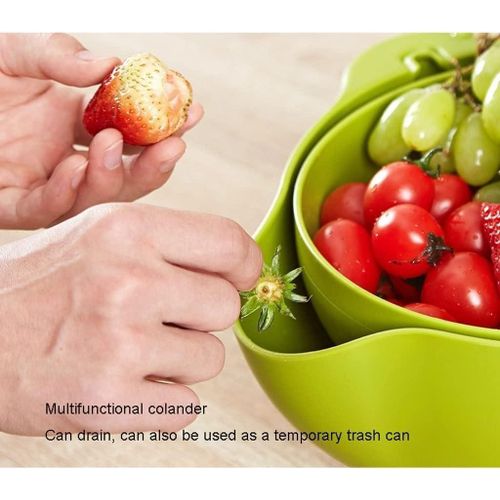 product_image_name-Generic-Égouttoir à fruits pour panier de passoire à pâtes Double - Rose-3