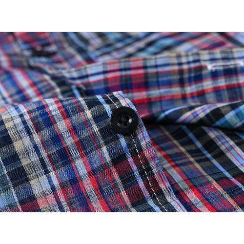 product_image_name-JOMAKE-Chemise pour garçons de 2 à 9 ans, motif rétro rouge, bleu et blanc, avec poches, coupe ample-6