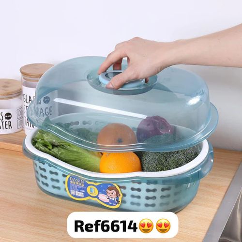 product_image_name-Generic-Panier à pain et  Égouttoir à Vaisselle Plastique- avec couvercle qualité supérieure-1