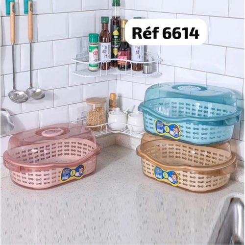 product_image_name-Generic-Panier à pain et  Égouttoir à Vaisselle Plastique- avec couvercle qualité supérieure-2
