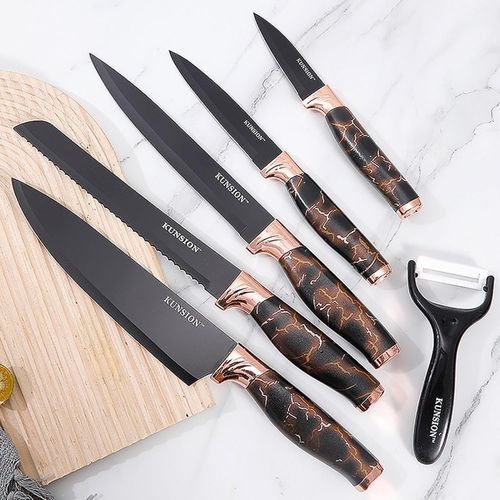 Couteaux de Cuisine Couteau de Chef Antirouille Cuisine Tranchant en acier  inoxydable lots de 5 avec Poignée confortable - Cdiscount Maison