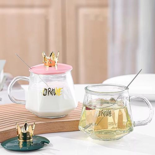 product_image_name-Generic-Tasse en verre  avec couvercle en forme d'ours et paille en verre -300 ml-1