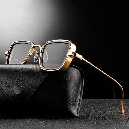Mode Retro epais Edge Metal Monture Lunettes De Soleil Tendance Or Gris Prix pas cher Jumia SN
