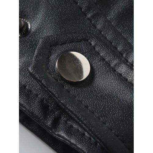 product_image_name-Fashion-Veste De Moto En De Couleur Unie Pour Hommes Avec Poches Et Col Montant-6