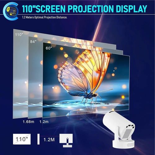 product_image_name-Generic-Videoprojecteur 4k, Mini Projecteur avec Haut-Parleur 5W, WiFi6 BT5.4, Android 11.0,Rotation 180°. Retroprojecteur -4