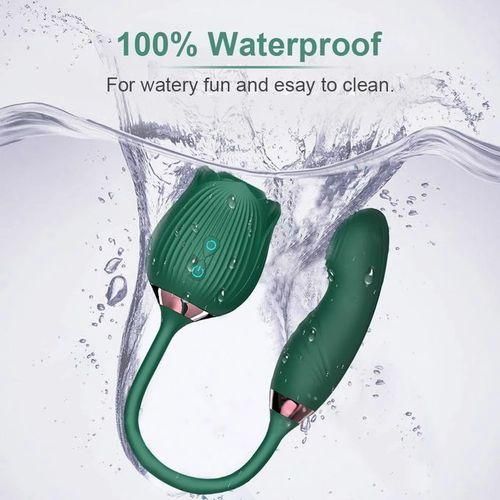 product_image_name-Generic-Vibromasseur à succion clitoridienne 2 en 1 pour adulte - Vert-6