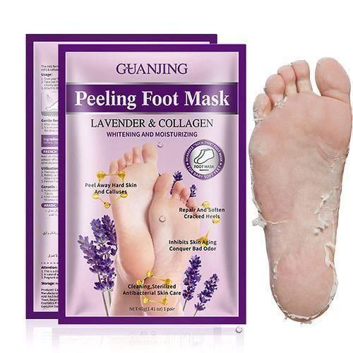product_image_name-Generic-Masque Peeling pour les Pieds, Collagène Lavande Chaussettes Exfoliantes Douces Hydratantes pour la Peau Pieds Masque D'élimination de la Peau Morte Soins des Pieds pour Pieds Fissurés-1