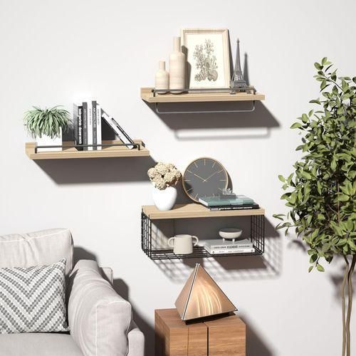 product_image_name-Generic-Lot de 3 étagères de rangement murales pour salle de bain, salon et chambre-6