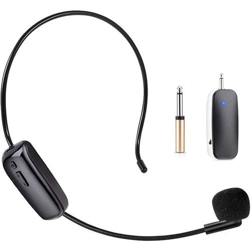 Generic Casque Microphone Sans fil Amplificateur de voix et Haut-Parleur  Ideal pour L'Enseignement - Prix pas cher