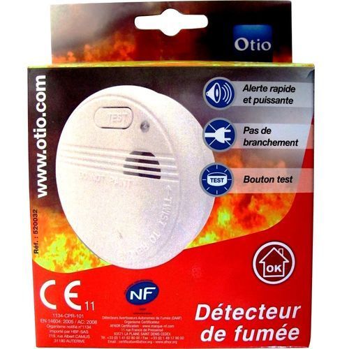 Détecteur de fumée OTIO - Norme NF - Garantie 5 ans - Alerte rapide et  puissante - Cdiscount Bricolage