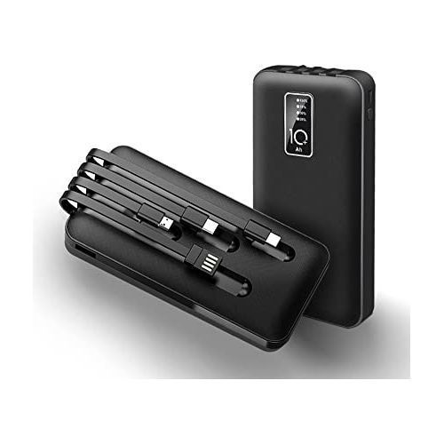Noir 10000mAh-Power Bank 100W PD, batterie externe Portable, Charge rapide,  4 câbles intégrés pour téléphone - Cdiscount Téléphonie