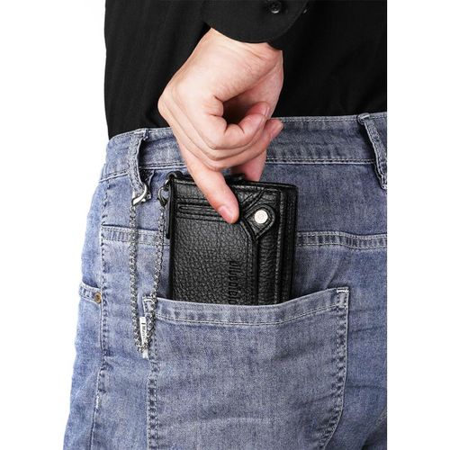 product_image_name-Fashion-Portefeuille à deux volets avec fermeture éclair et porte-monnaie, double chaîne anti-vol, cadeau pour hommes, noir.-7