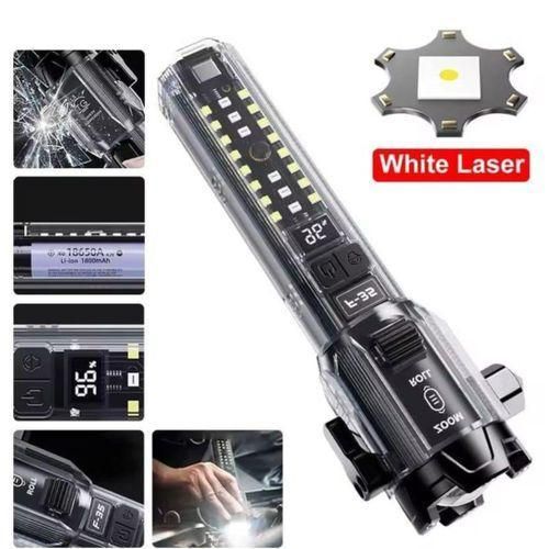 product_image_name-Generic-Lampe de poche LED sports multifonctionnelle avec lumière latérale COB, chargement USB, torche EDC d'urgence, lampe de poche avec marteau pour l'autodéfense-5